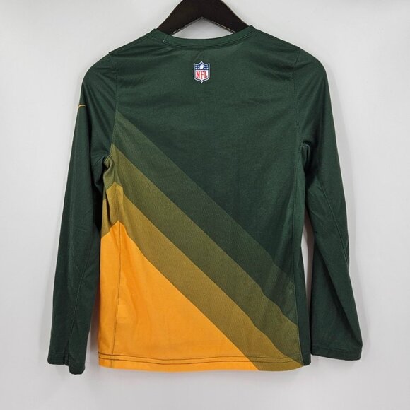 The Nike Tee NFL On Field Apparel Green Bay Packers Dri-Fit Long Sleeve Youth M - Picture 2 of 4